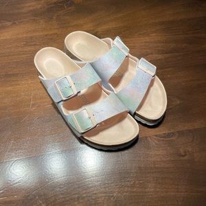 Women’s rainbow iridescent BIRKENSTOCKS size 38 (size 7.5 US)